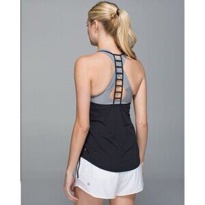 Lululemon Breezy Singlet Ladder Tank Womens Small? Black Racerback Top Stretch